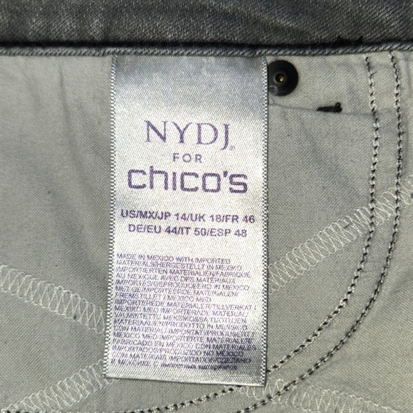 CHICOS NYDJ WOMENS JEANS SIZE 14  STRAIGHT LIFT X TUCK TECHNOLOGY MAKE AN OFFER! - Picture 3 of 16